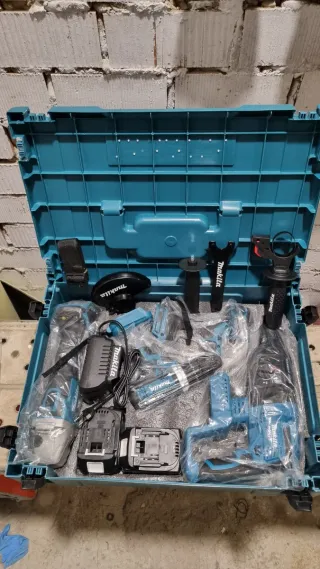 Taladro Makita y Amoladora Set