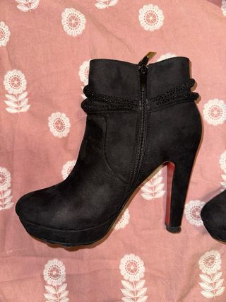 Stivaletti Hogan Neri Tacco Rosso Tg 40