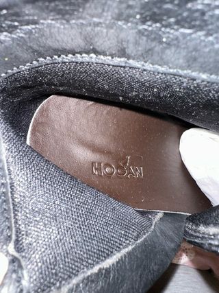 Stivaletti Hogan Neri Tacco Rosso Tg 40