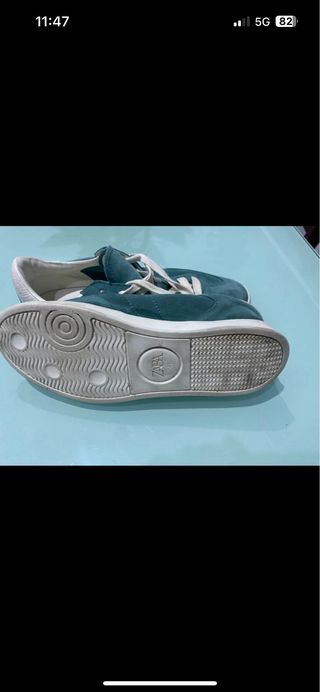 Zara Tenis Azul Verdoso número 41