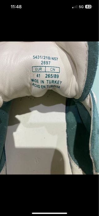 Zara Tenis Azul Verdoso número 41