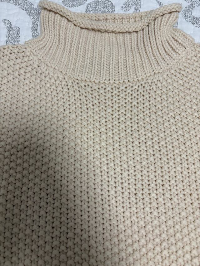 Maglione Shein donna beige collo alto