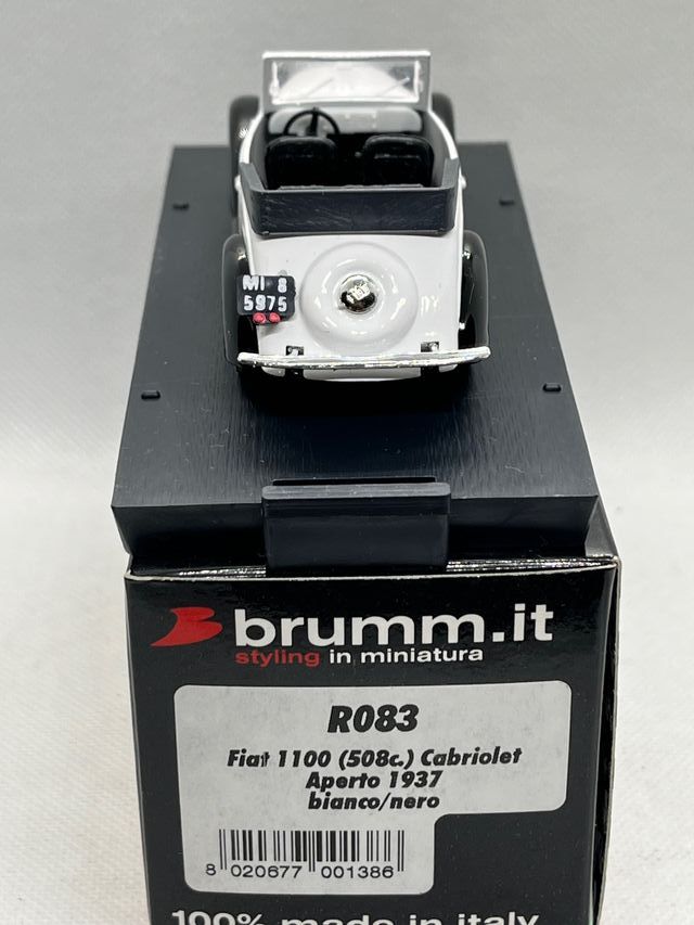 BRUMM FIAT 1100 CABRIO 1937 ESC.1/43, NUEVO C/CAJA