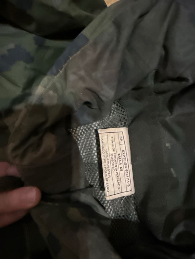 Parte superior traje agua militar camuflaje