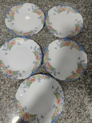 6 Platos Postre Arcopal Florine , 5€ Unidad