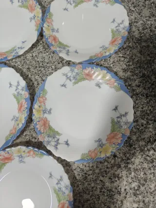 6 Platos Postre Arcopal Florine , 5€ Unidad