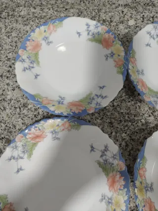 6 Platos Postre Arcopal Florine , 5€ Unidad