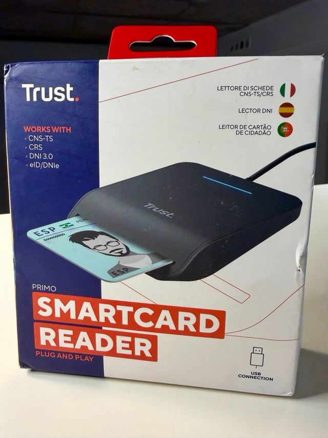 Leitor de cartões inteligentes Trust Primo DNIe USB - Preto