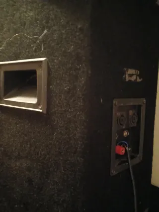 Altavoces de agudos blancos y azules