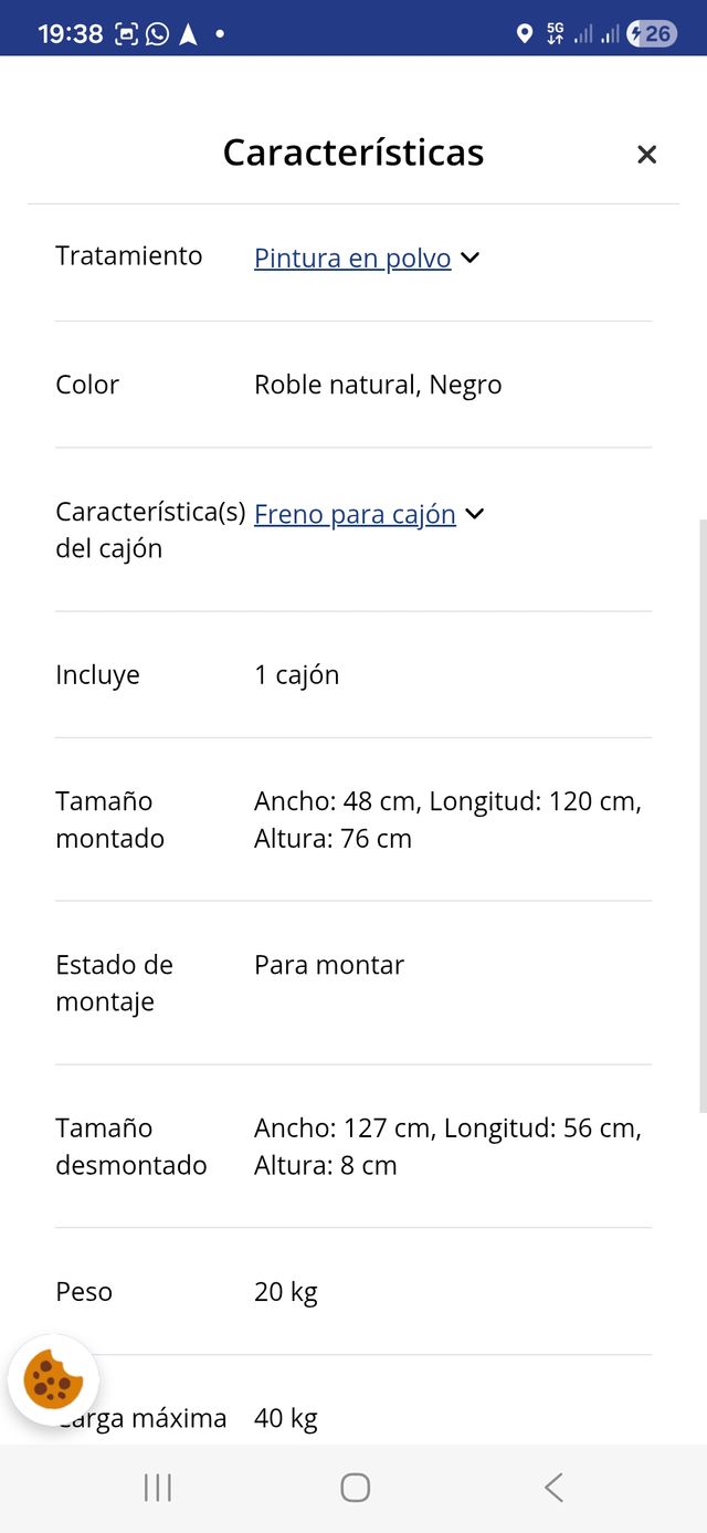 Escritorio madera y metal