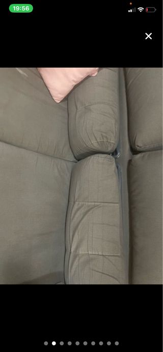 Sofá gris de tela 150