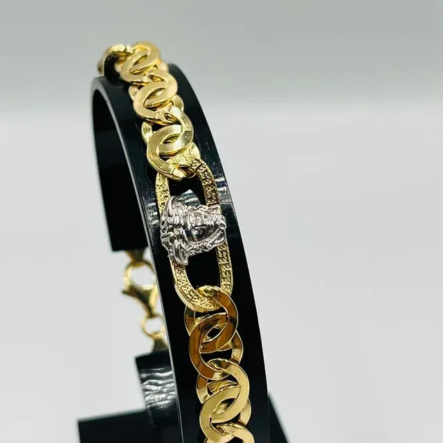 Pulsera Cartier Medusa Greca Bicolor 8MM 18K