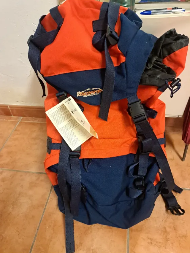 Mochila Montaña Greensport Naranja/Azul