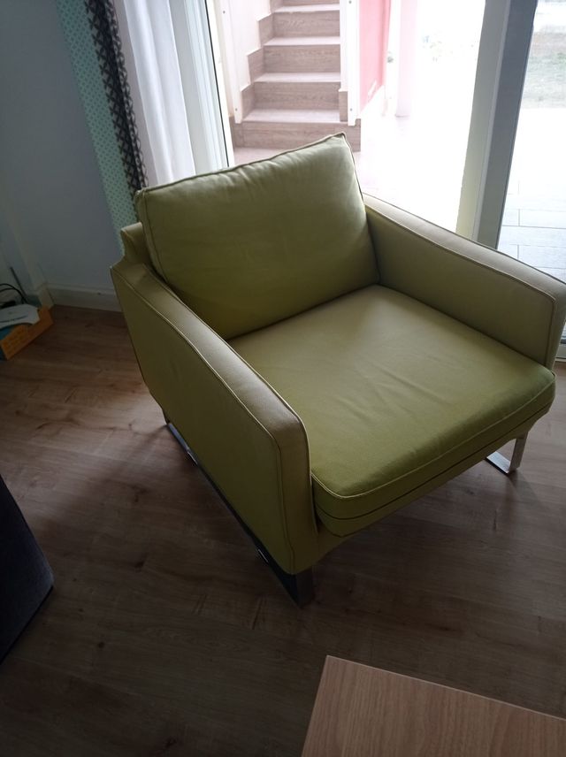 Sillón individual verde pistacho