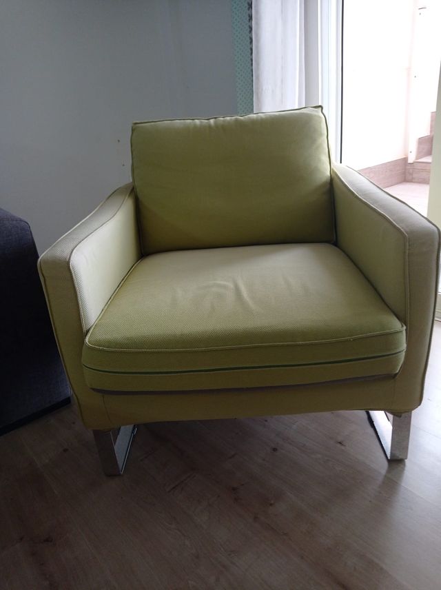 Sillón individual verde pistacho