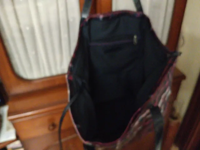 Bolso de mano a cuadros