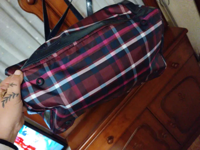 Bolso de mano a cuadros