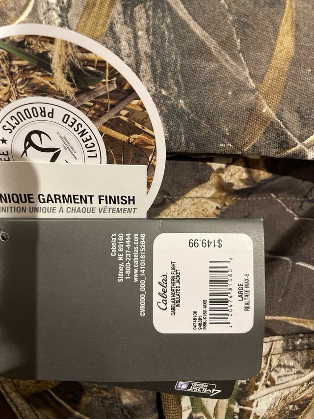 Chaqueta Caza Cabela's Talla L Camuflaje