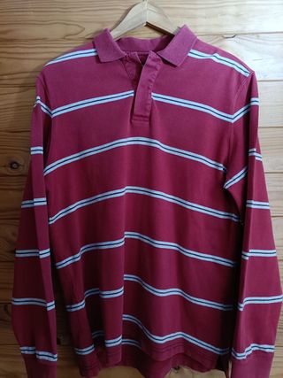 Jersey o Polo Massimo Dutti Color Rojo y Gris XXL