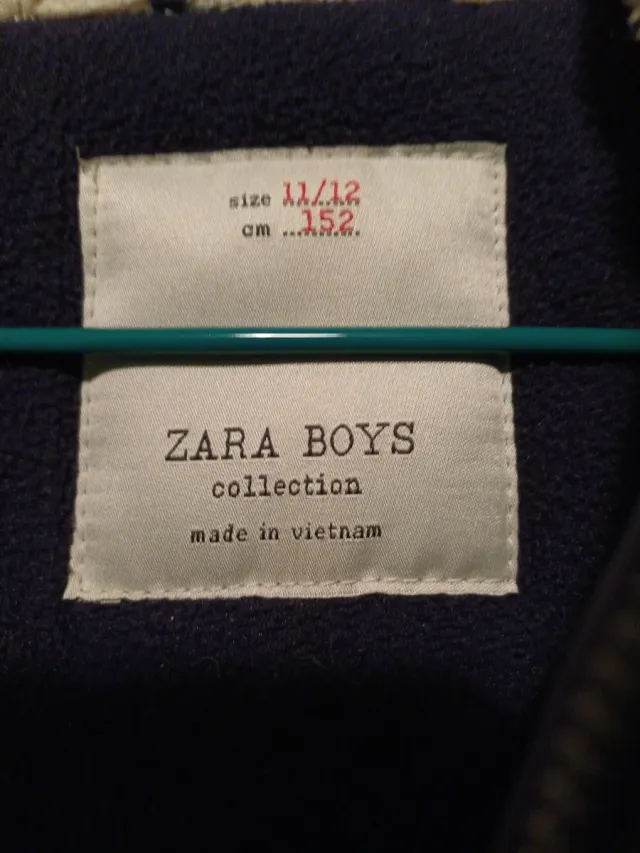 Parka Zara Azul Gris Talla 11-12