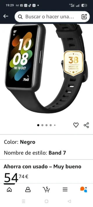 Reloj Huawei Band 10 Negro