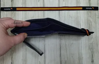 CARTERA MONEDERO PIEL CIERRE BANDERA + REGALO PULS