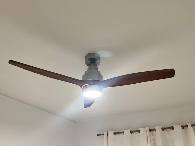 Ventilador de techo madera y metal
