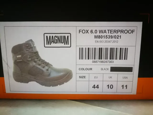 Botas Magnum Fox 6.0 Waterproof Negras