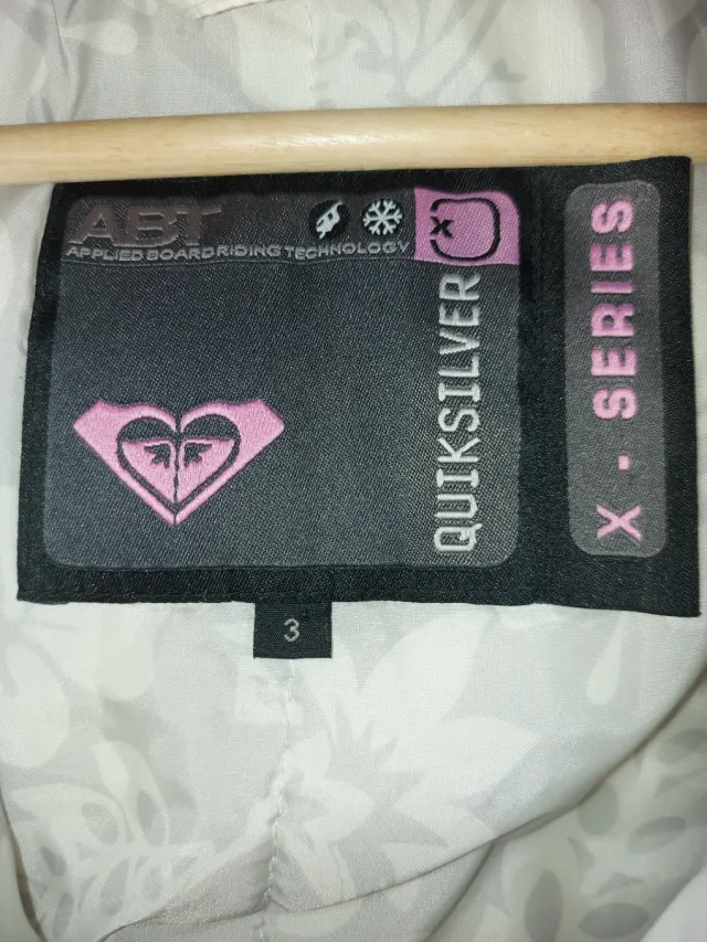 Chaqueta de nieve Roxy blanca y roja