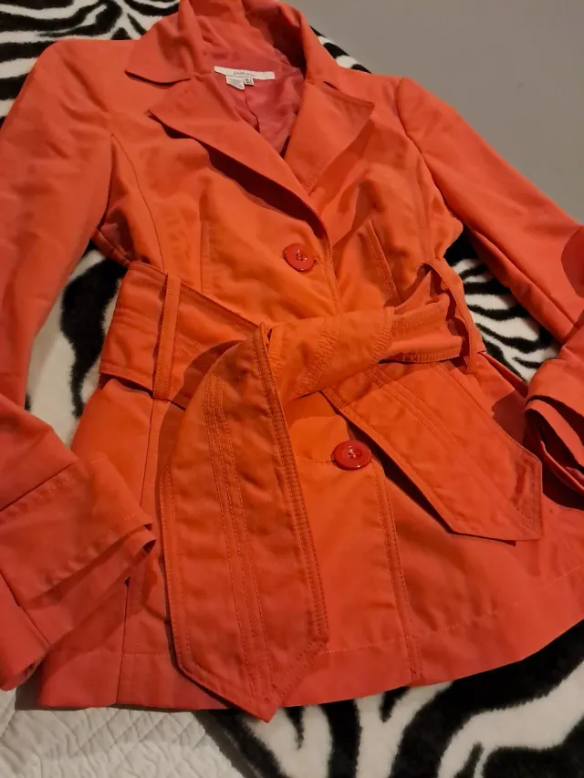 Gabardina Zara Naranja T.M