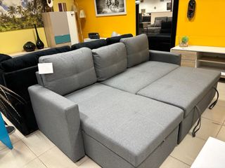 Sofá Cama Gris con Arcón
