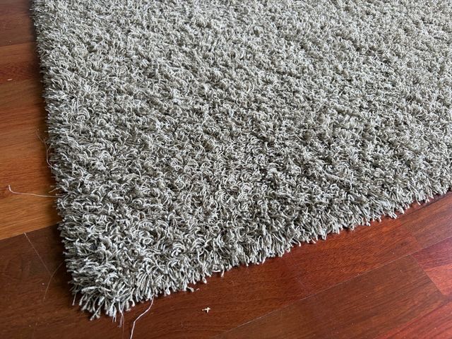 Alfombra comedor marrón y gris