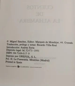Cuentos de la Alhambra (Grabados)