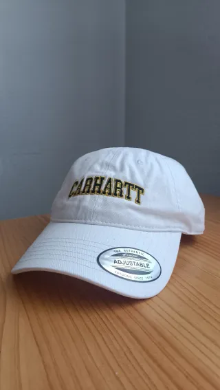 Gorra Carhartt Blanca Logo Amarillo Ajustable