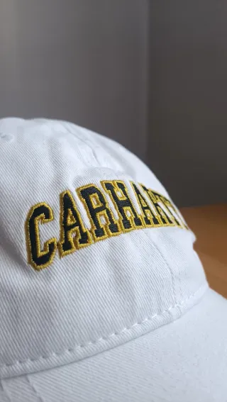 Gorra Carhartt Blanca Logo Amarillo Ajustable