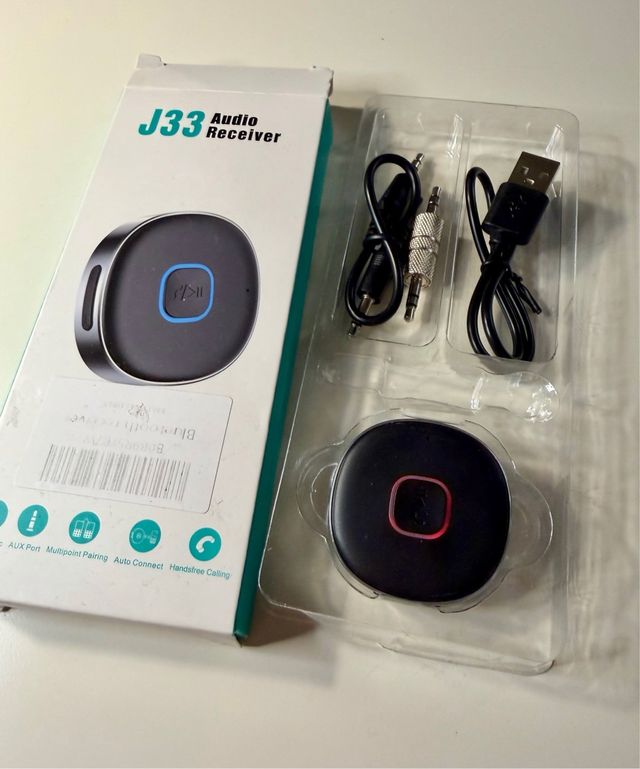 Adaptador Bluetooth AUX carro 5.0 mãos livres