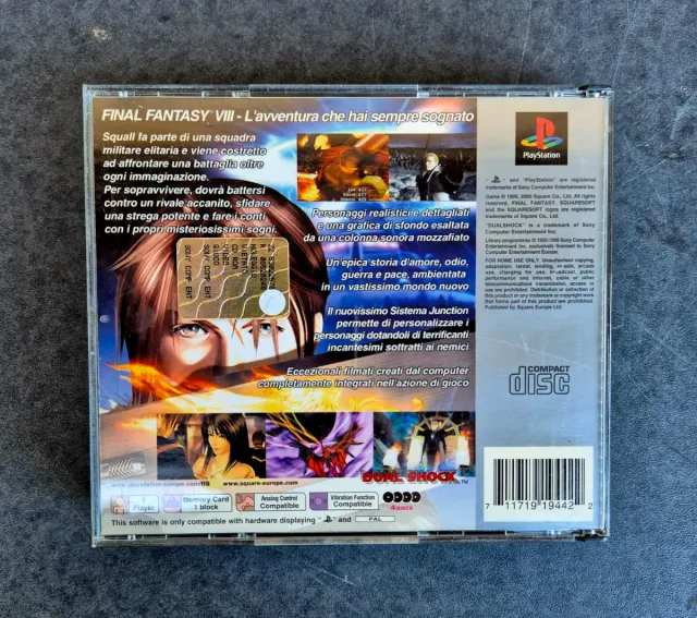 Final Fantasy VIII PS1 Platinum 4 Dischi