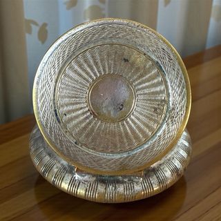 Antica cipriera anni '30 argento vermeil