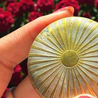 Antica cipriera anni '30 argento vermeil