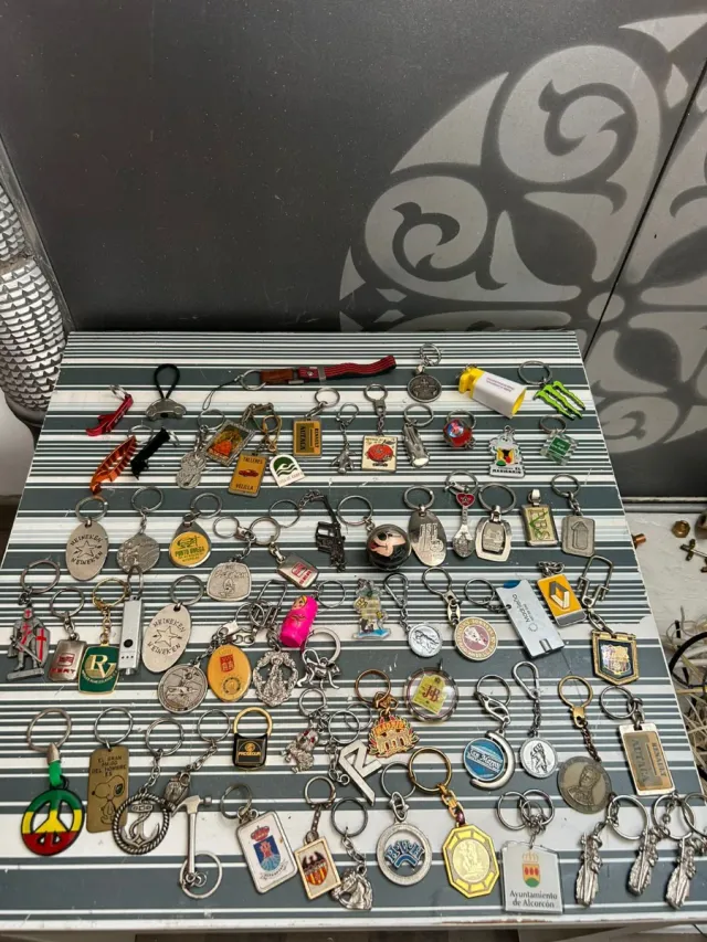 Colección de 60 llaveros vintage