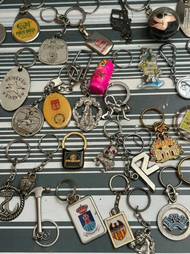 Colección de 60 llaveros vintage