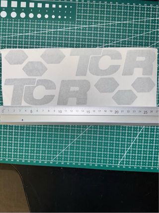 Pegatinas TCR Golf GTI vinilo símil metal