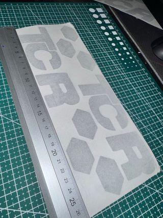 Pegatinas TCR Golf GTI vinilo símil metal