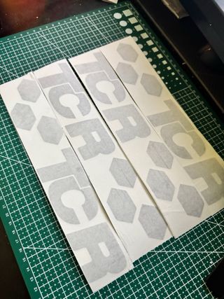 Pegatinas TCR Golf GTI vinilo símil metal