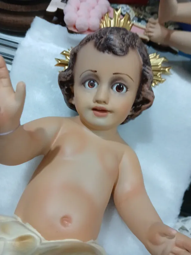 Grande Bambino Gesù in ceramica