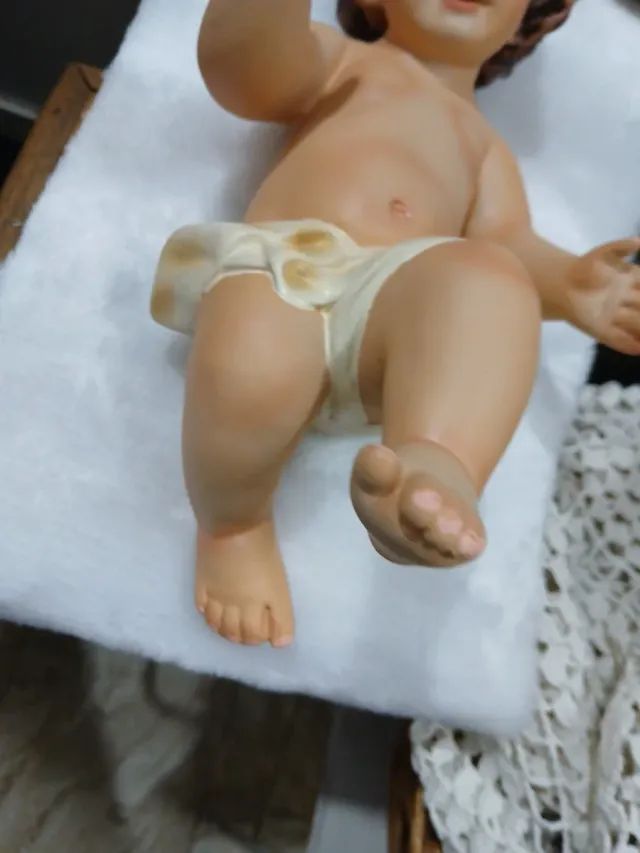 Grande Bambino Gesù in ceramica