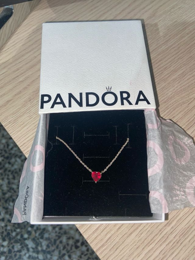 Collar Pandora Corazón Rojo