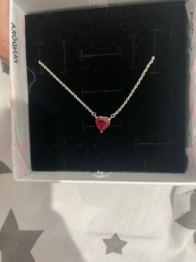 Collar Pandora Corazón Rojo