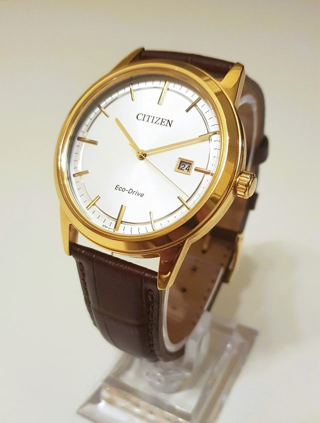 Orologio Citizen Eco-Drive Uomo Oro Pelle Marrone