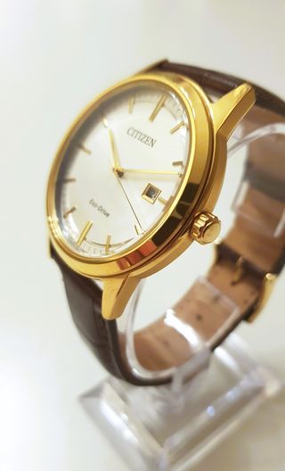 Orologio Citizen Eco-Drive Uomo Oro Pelle Marrone